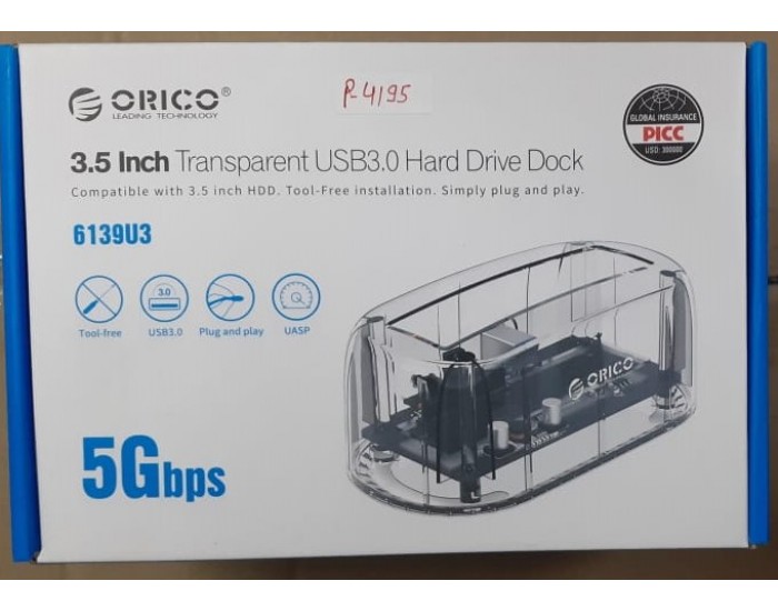 ORICO SSD HDD COPIER CASING 3.5 SATA (TRANSPARENT) 6139U3